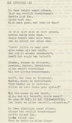De inleiding voor “Een luchtige les”.