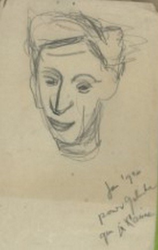 Zelfportret van Jaap uit 1940 gemaakt voor Galinka.