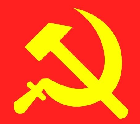 De hamer en de sikkel als symbool van het communisme