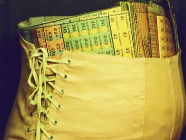 Maternity corset with food coupons