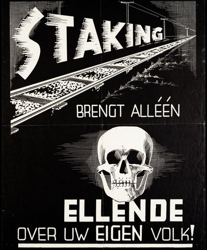 Affiche spoorwegstaking.