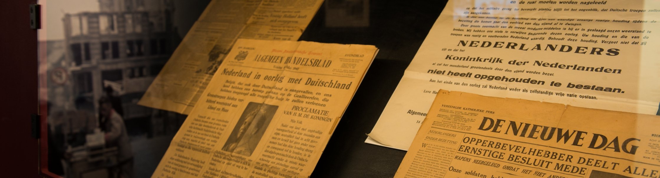 Overzicht van kranten uit het museum